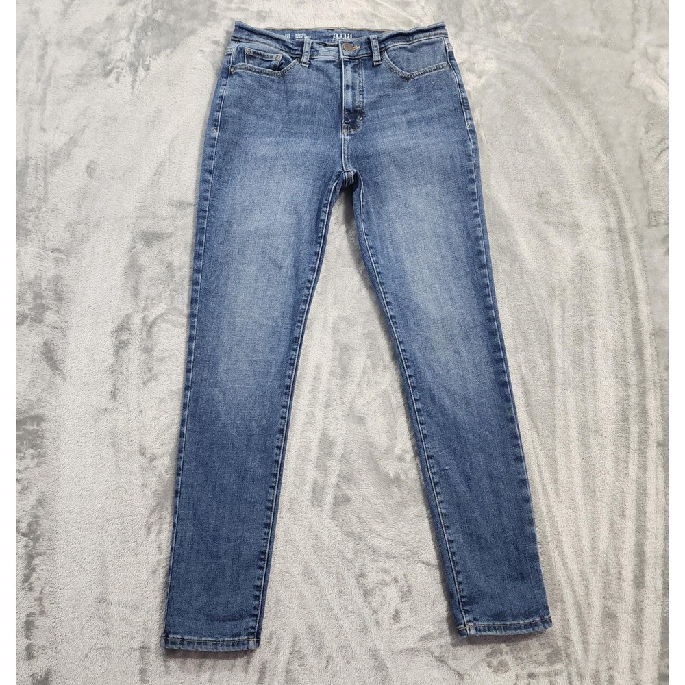 A.n.a Jeans Womens 6T TALL Blue High Rise Skinny Ankle Stretch Denim Medium Wash